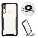 For Huawei Y9 Prime (2019) Acrylic + Color TPU Shockproof Case with Neck Lanyard(Black)