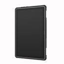 For Huawei MediaPad M5 Lite 10.1 inch Tire Texture Shockproof TPU+PC Protective Case with Holder(Black)