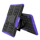 For Huawei MediaPad T3 10 Tire Texture Shockproof TPU+PC Protective Case with Holder(Purple)