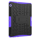 For Huawei MediaPad T3 10 Tire Texture Shockproof TPU+PC Protective Case with Holder(Purple)