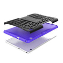 For Huawei MediaPad T3 10 Tire Texture Shockproof TPU+PC Protective Case with Holder(Purple)