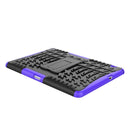 For Huawei MediaPad T3 10 Tire Texture Shockproof TPU+PC Protective Case with Holder(Purple)