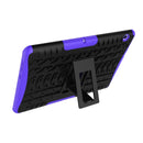 For Huawei MediaPad T3 10 Tire Texture Shockproof TPU+PC Protective Case with Holder(Purple)