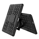 For Huawei MediaPad T3 10 Tire Texture Shockproof TPU+PC Protective Case with Holder(Black)