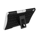 For Huawei MediaPad T3 10 Tire Texture Shockproof TPU+PC Protective Case with Holder(White)