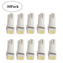 30 PCS T5 1LED SMD-5050 Car Modification LED Indicator Light White Light