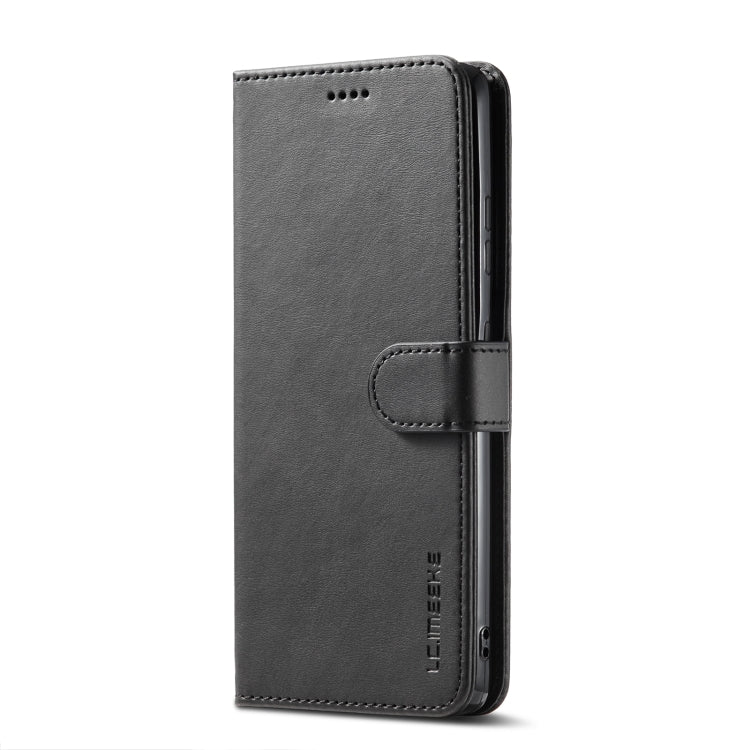 For Samsung Galaxy S21 Ultra 5G LC.IMEEKE Calf Texture Horizontal Flip Leather Case with Holder & Card Slots & Wallet(Black)