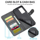 For Samsung Galaxy S21 Ultra 5G LC.IMEEKE Calf Texture Horizontal Flip Leather Case with Holder & Card Slots & Wallet(Black)