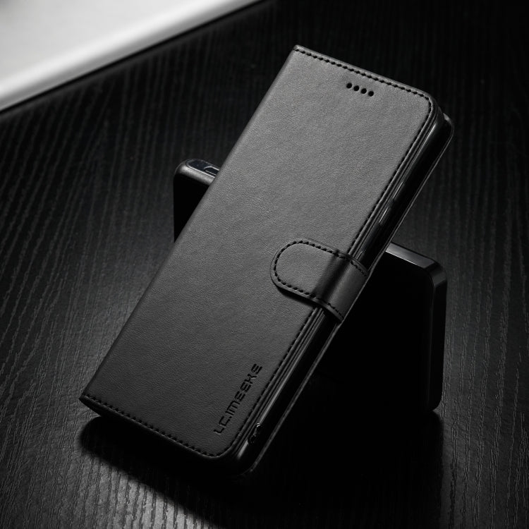 For Samsung Galaxy S21 Ultra 5G LC.IMEEKE Calf Texture Horizontal Flip Leather Case with Holder & Card Slots & Wallet(Black)