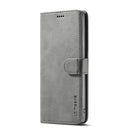 For Samsung Galaxy S21 Ultra 5G LC.IMEEKE Calf Texture Horizontal Flip Leather Case with Holder & Card Slots & Wallet(Grey)