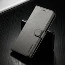For Samsung Galaxy S21 Ultra 5G LC.IMEEKE Calf Texture Horizontal Flip Leather Case with Holder & Card Slots & Wallet(Grey)