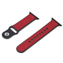 Paste Leather TPU Watch Band For Apple Watch Series 7 45mm / 6 & SE & 5 & 4 44mm / 3 & 2 & 1 42mm(Red)