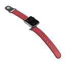 Paste Leather TPU Watch Band For Apple Watch Series 7 45mm / 6 & SE & 5 & 4 44mm / 3 & 2 & 1 42mm(Red)