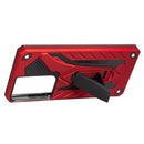 For Samsung Galaxy S21 Ultra 5G Shockproof TPU + PC Protective Case with Holder(Red)