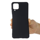 For Samsung Galaxy A12 Pure Color Liquid Silicone Shockproof Full Coverage Case(Black)