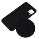 For Samsung Galaxy A12 Pure Color Liquid Silicone Shockproof Full Coverage Case(Black)