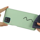 For Samsung Galaxy A12 Pure Color Liquid Silicone Shockproof Full Coverage Case(Green)