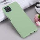 For Samsung Galaxy A12 Pure Color Liquid Silicone Shockproof Full Coverage Case(Green)