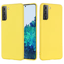 For Samsung Galaxy S21 5G Pure Color Liquid Silicone Shockproof Full Coverage Case(Yellow)