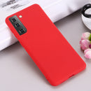For Samsung Galaxy S21 5G Pure Color Liquid Silicone Shockproof Full Coverage Case(Red)