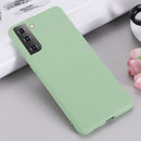 For Samsung Galaxy S21 5G Pure Color Liquid Silicone Shockproof Full Coverage Case(Green)