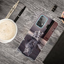 For Samsung Galaxy A32 5G Colored Drawing Pattern Highly Transparent TPU Protective Case(Reflection Cat Tiger)