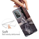 For Samsung Galaxy A32 5G Colored Drawing Pattern Highly Transparent TPU Protective Case(Reflection Cat Tiger)