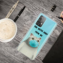 For Samsung Galaxy A32 5G Colored Drawing Pattern Highly Transparent TPU Protective Case(Mask Cat)