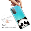 For Samsung Galaxy A32 5G Colored Drawing Pattern Highly Transparent TPU Protective Case(Hug Face Bear)
