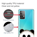 For Samsung Galaxy A32 5G Colored Drawing Pattern Highly Transparent TPU Protective Case(Hug Face Bear)