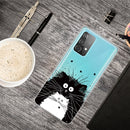 For Samsung Galaxy A32 5G Colored Drawing Pattern Highly Transparent TPU Protective Case(Black and White Rat)