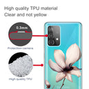 For Samsung Galaxy A32 5G Colored Drawing Pattern Highly Transparent TPU Protective Case(A Lotus)
