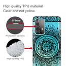 For Samsung Galaxy A32 5G Colored Drawing Pattern Highly Transparent TPU Protective Case(Mandala)