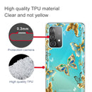 For Samsung Galaxy A32 5G Colored Drawing Pattern Highly Transparent TPU Protective Case(Gold Butterflies)