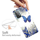 For Samsung Galaxy A32 5G Colored Drawing Pattern Highly Transparent TPU Protective Case(White Flower Butterfly)