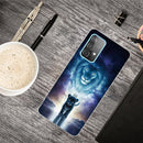 For Samsung Galaxy A32 5G Colored Drawing Pattern Highly Transparent TPU Protective Case(Lion King)