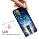For Samsung Galaxy A32 5G Colored Drawing Pattern Highly Transparent TPU Protective Case(Lion King)