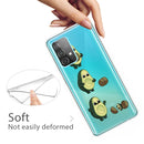 For Samsung Galaxy A52 5G / 4G Colored Drawing Pattern Highly Transparent TPU Protective Case(Avocado)