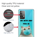 For Samsung Galaxy A52 5G / 4G Colored Drawing Pattern Highly Transparent TPU Protective Case(Mask Cat)