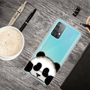 For Samsung Galaxy A52 5G / 4G Colored Drawing Pattern Highly Transparent TPU Protective Case(Hug Face Bear)