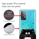 For Samsung Galaxy A52 5G / 4G Colored Drawing Pattern Highly Transparent TPU Protective Case(Black and White Rat)