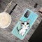 For Samsung Galaxy A52 5G / 4G Colored Drawing Pattern Highly Transparent TPU Protective Case(Tilted Head Cat)