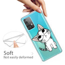 For Samsung Galaxy A52 5G / 4G Colored Drawing Pattern Highly Transparent TPU Protective Case(Tilted Head Cat)