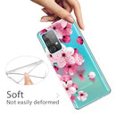 For Samsung Galaxy A52 5G / 4G Colored Drawing Pattern Highly Transparent TPU Protective Case(Cherry Blossoms)