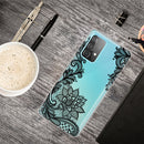 For Samsung Galaxy A72 5G / 4G Colored Drawing Pattern Highly Transparent TPU Protective Case(Black Rose)