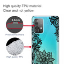 For Samsung Galaxy A72 5G / 4G Colored Drawing Pattern Highly Transparent TPU Protective Case(Black Rose)