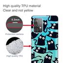 For Samsung Galaxy A72 5G / 4G Colored Drawing Pattern Highly Transparent TPU Protective Case(Funny Cat)