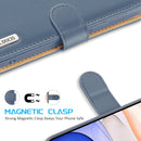 DUX DUCIS Hivo Series Cowhide + PU + TPU Leather Horizontal Flip Case with Holder & Card Slots For iPhone 11(Light Blue)