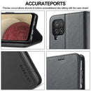 For Samsung Galaxy A12 LC.IMEEKE Calf Texture Horizontal Flip Leather Case, with Holder & Card Slots & Wallet & Photo Frame(Black)