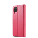For Samsung Galaxy A12 LC.IMEEKE Calf Texture Horizontal Flip Leather Case, with Holder & Card Slots & Wallet & Photo Frame(Red)